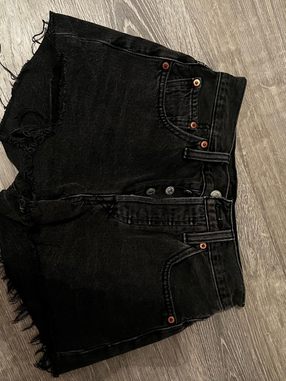 Levi Women's Black Denim Jean Shorts